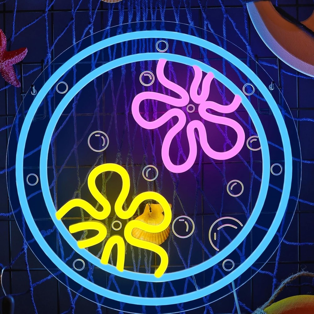 Outdoor Lighting Decor Ideas - Anemone Neon Sign LED USB Dimmable