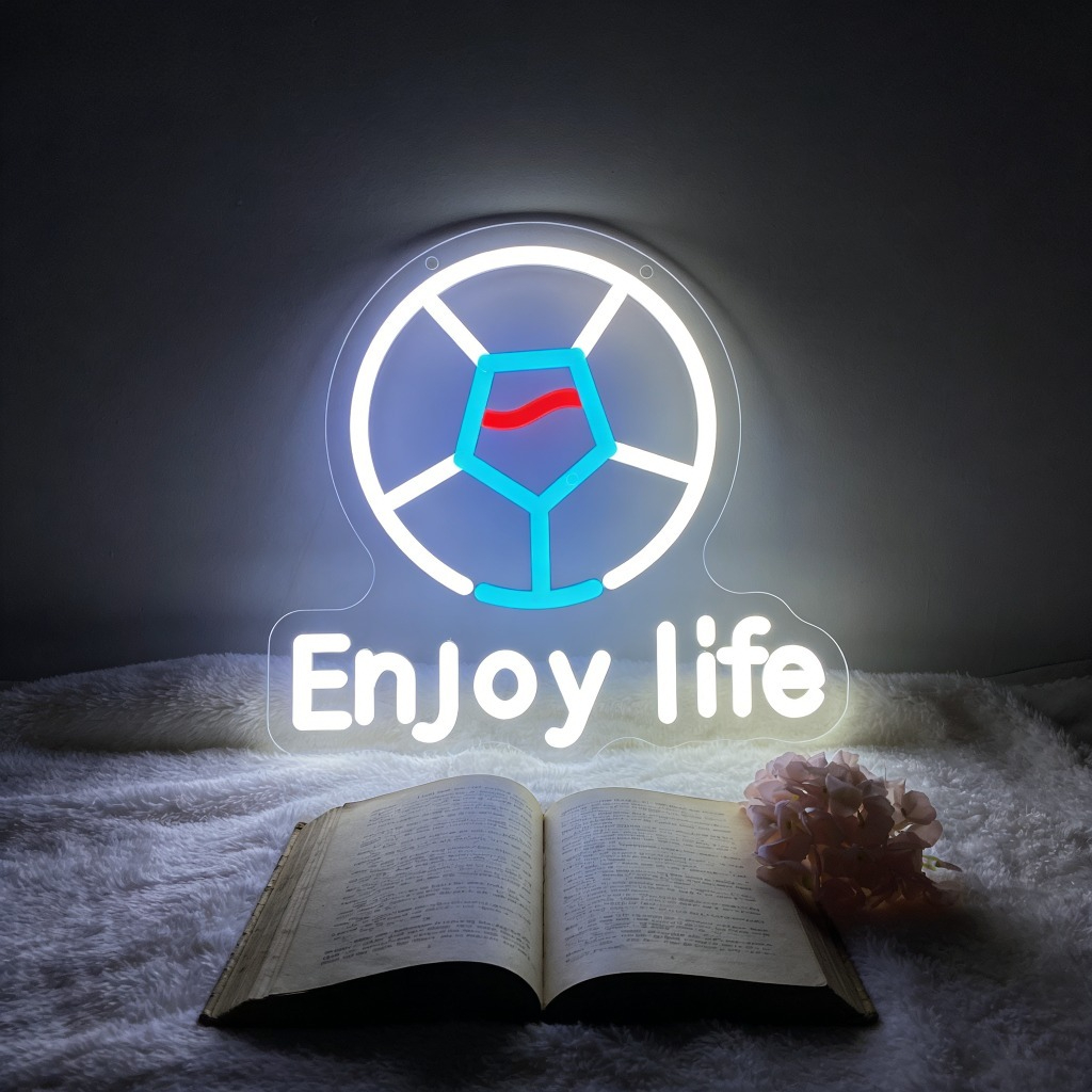 Outdoor Lighting Decor Ideas - Enjoy Life Neon Sign LED Wall