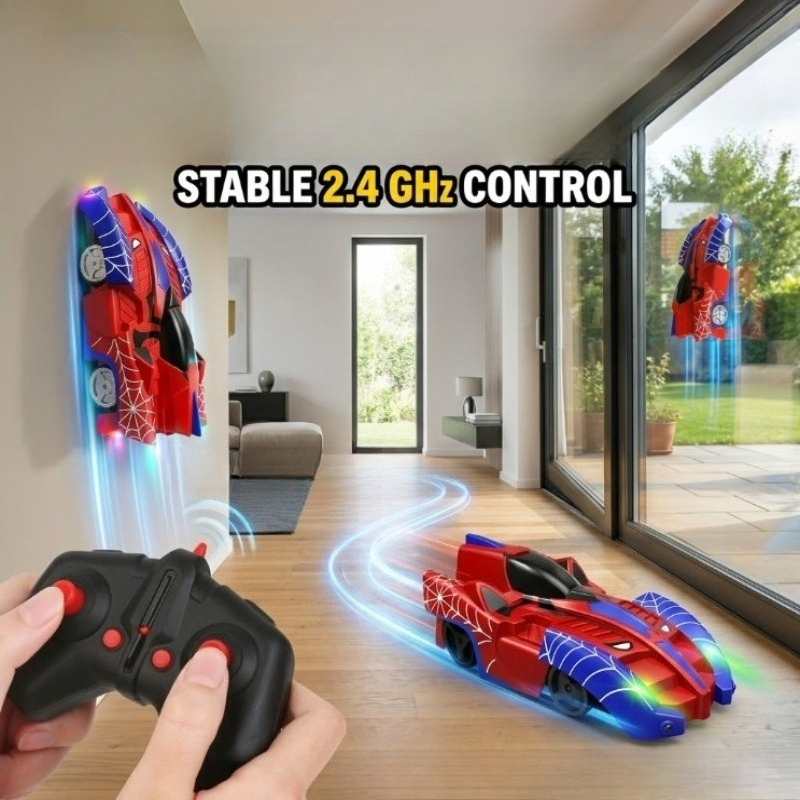 Gecko Lighting & Decor - 2.4GHz RC Wall-Climbing Gecko Car, Rechargeable