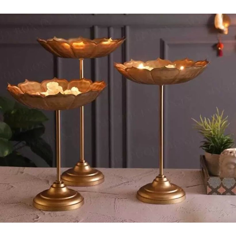 Lighting Decoration For Diwali - Indian handcrafted urli bowl set for