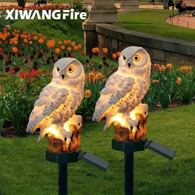 Garden Lighting Decor - Solar Owl Statue Garden Light LED