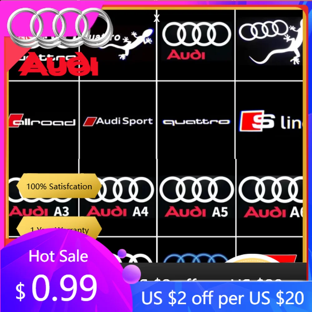 Gecko Lighting & Decor - Hub Caps Hot For Audi 2/4PCS
