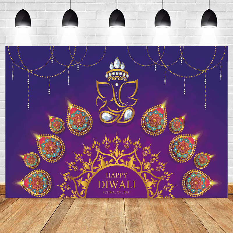 Lighting Decoration For Diwali - Mocsicka Happy Diwali Backdrop Festival of