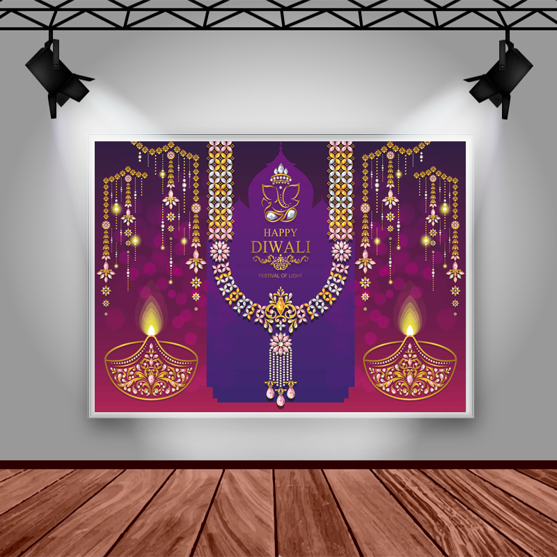 Happy Diwali Photography Backd - Lighting Decoration For Diwali reseña y precio