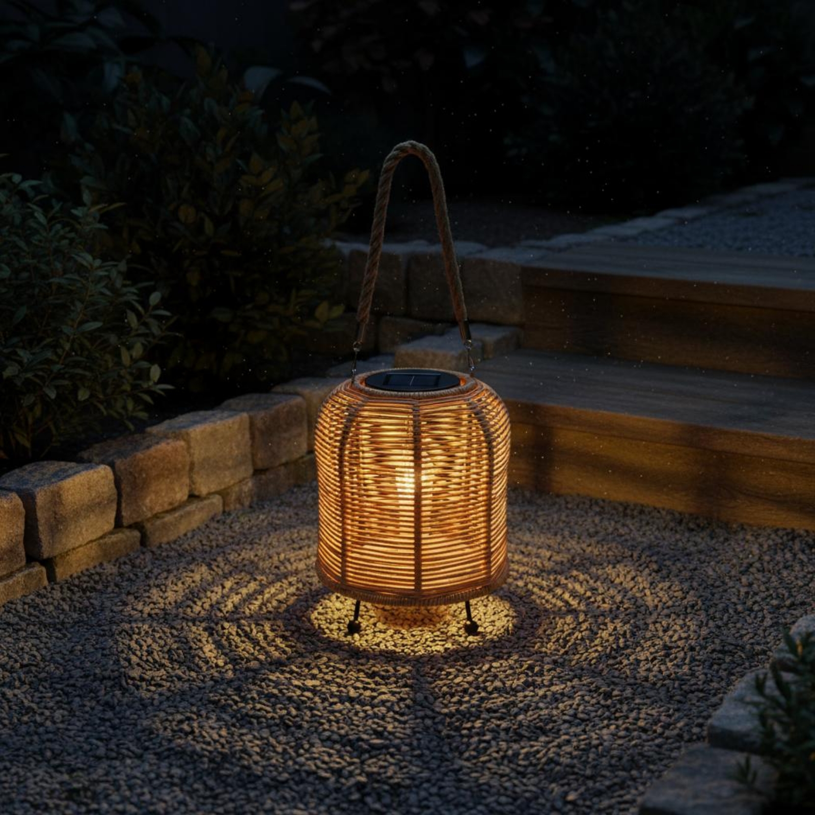 Handwoven Solar Lantern Braide - Garden Lighting Decor reseña y precio
