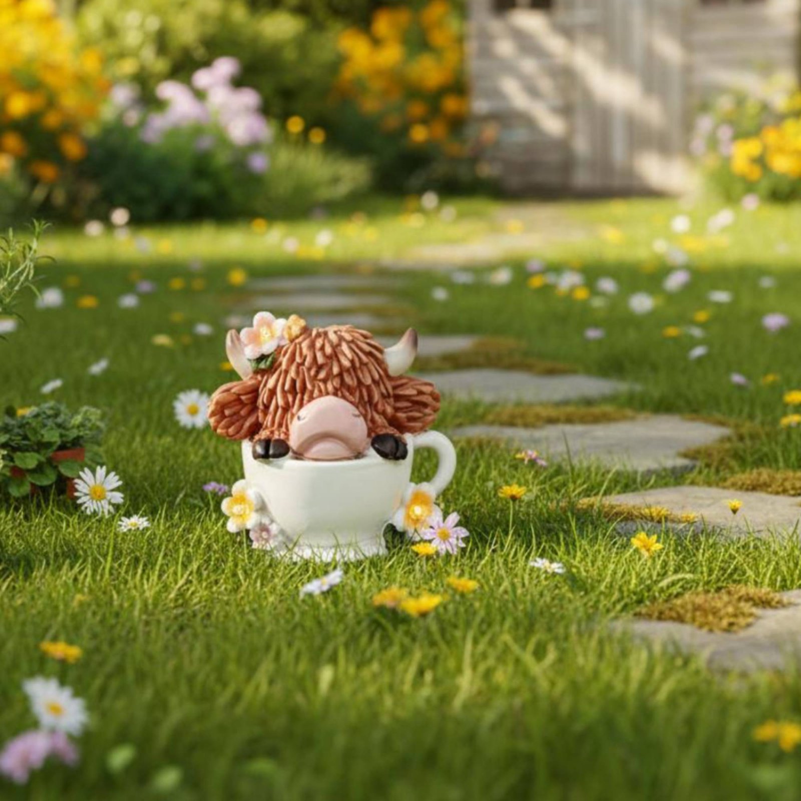 Solar Cow Statue Automatic Lig - Outdoor Lighting Decor Ideas reseña y precio