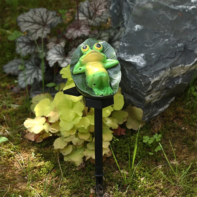Lazy Frog Solar LED Garden Sta - Outdoor Lighting Decor Ideas reseña y precio