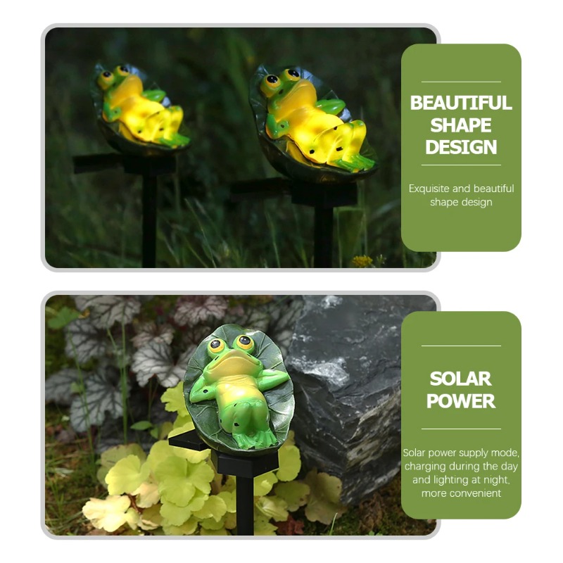 Lazy Frog Solar LED Garden Sta - Outdoor Lighting Decor Ideas reseña y precio