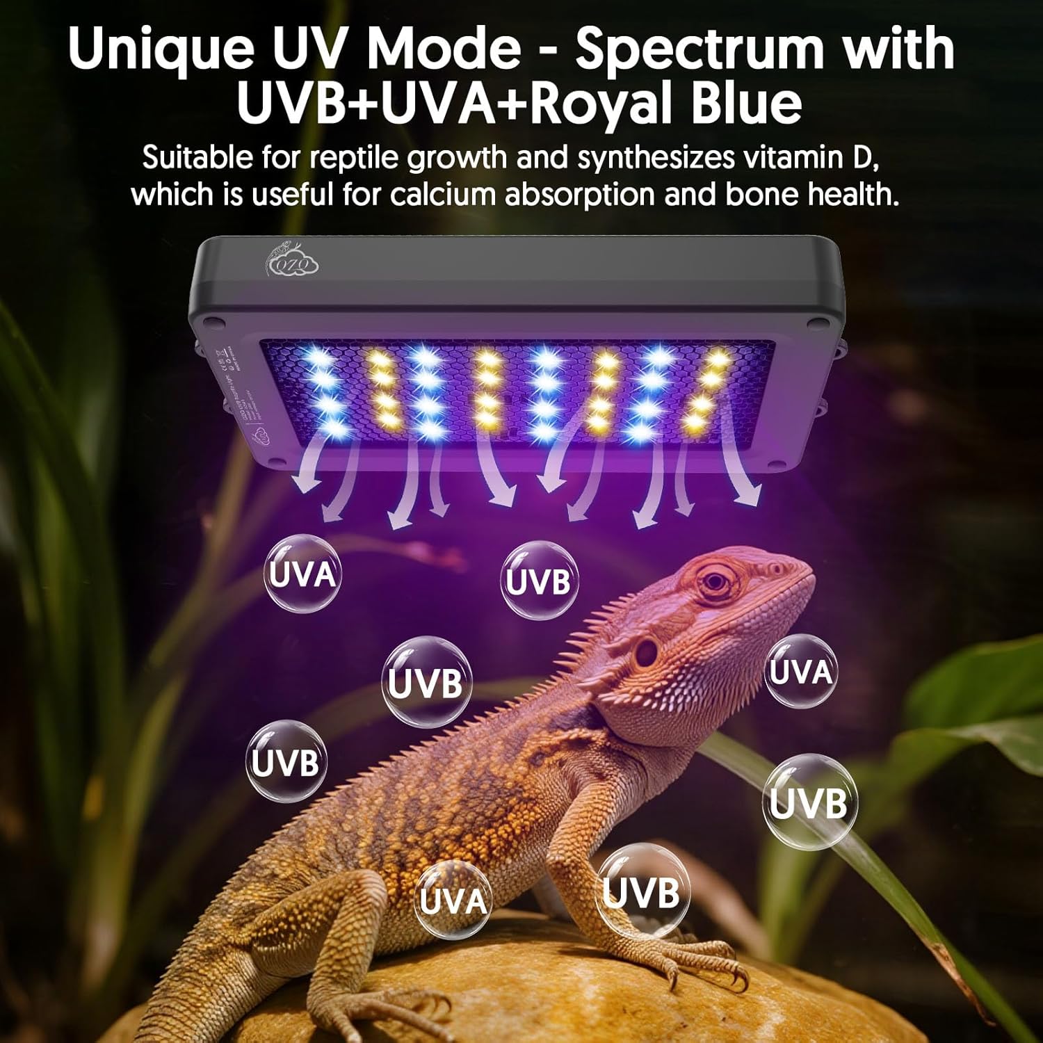 24W LED UVA UVB Reptile Lamp w - Gecko Lighting & Decor reseña y precio