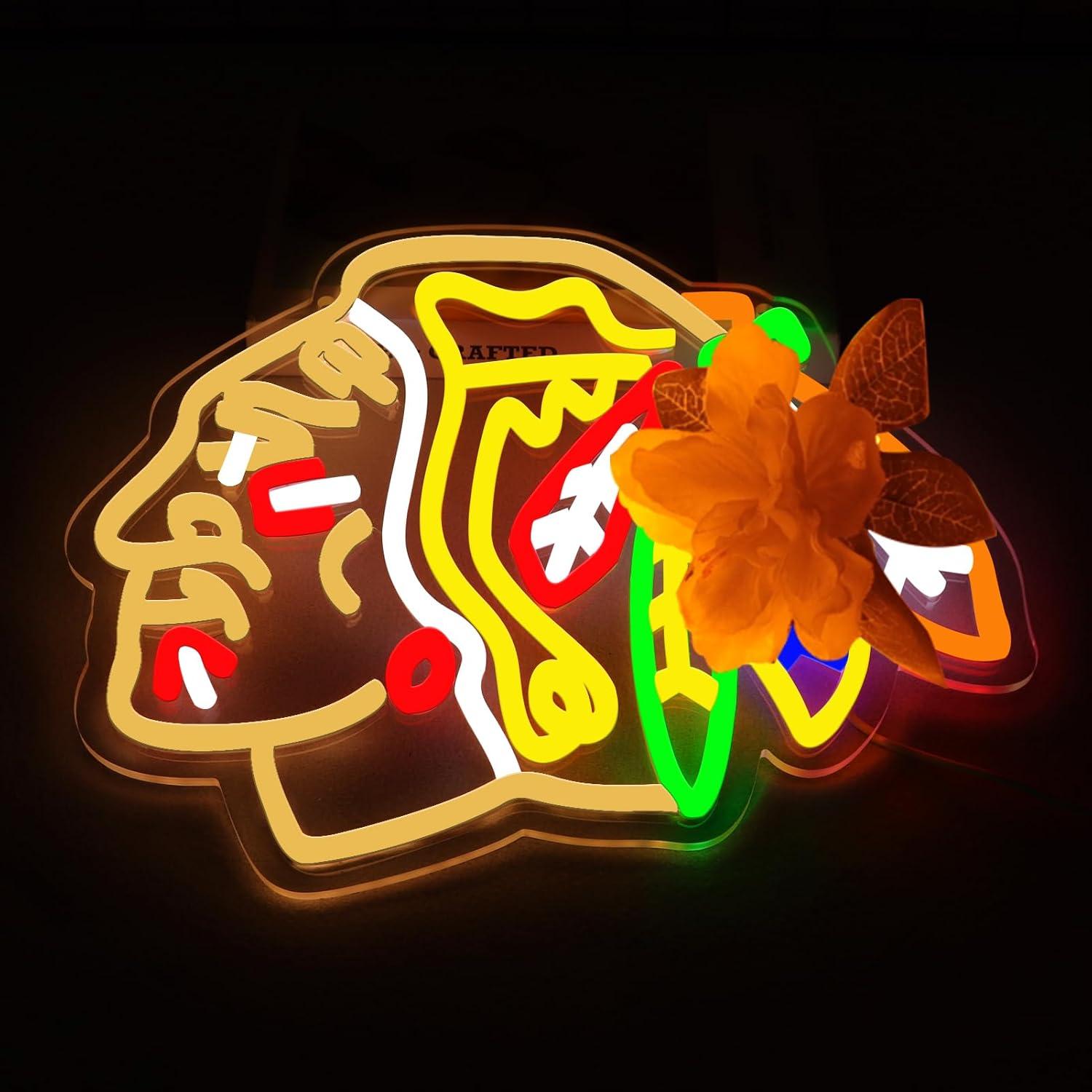 Ice Hockey Neon Signs USB Dimm - Restaurant Lighting Decoration reseña y precio