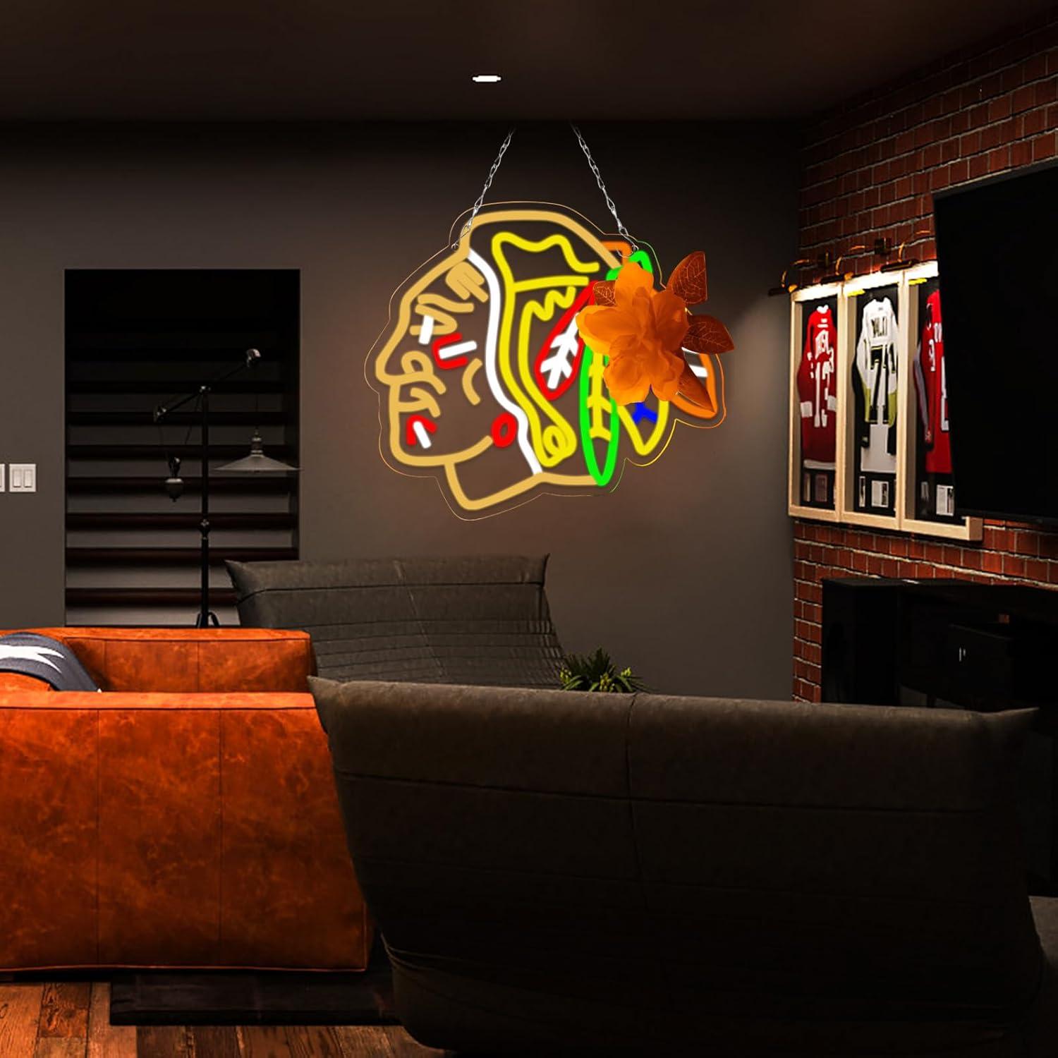 Ice Hockey Neon Signs USB Dimm - Restaurant Lighting Decoration reseña y precio