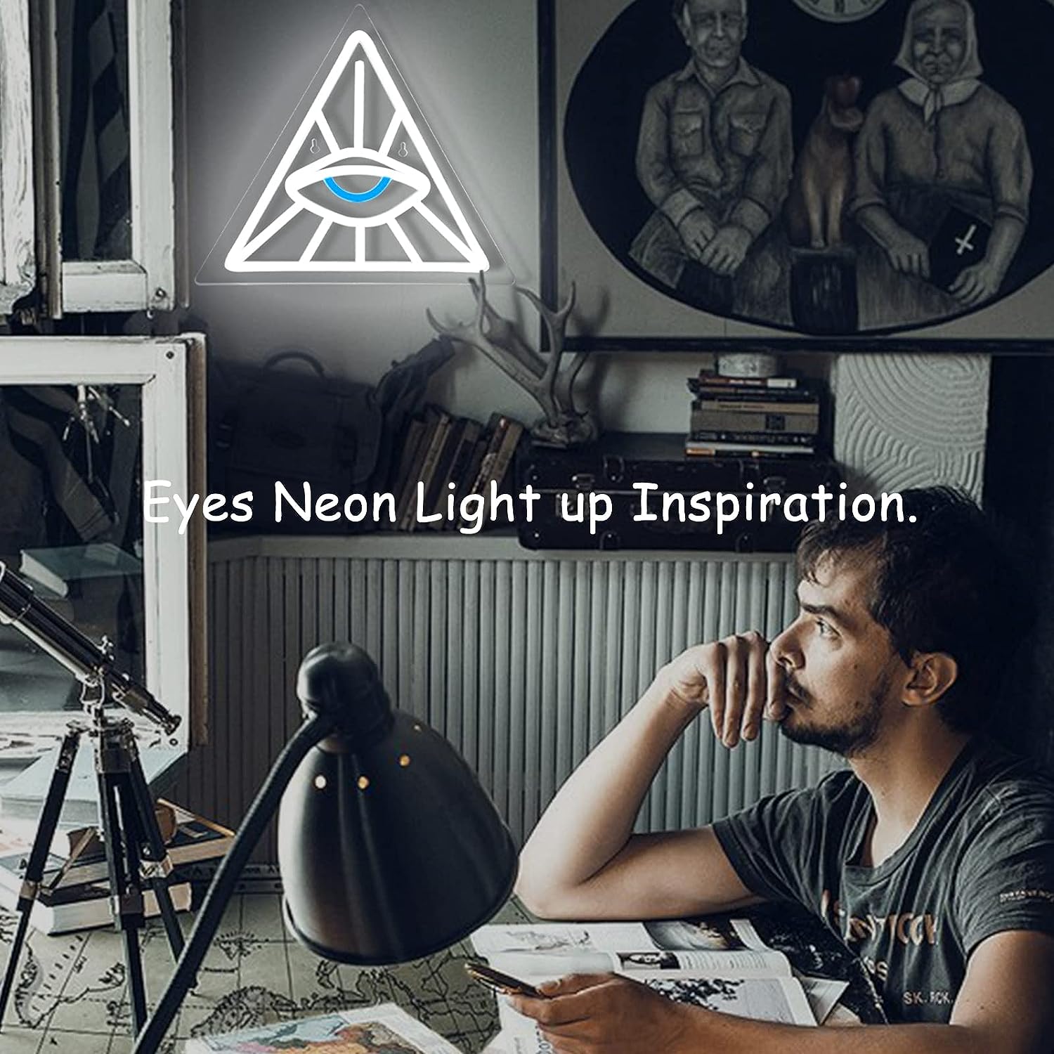 Eye in Triangle Neon Light LED - Outdoor Lighting Decor Ideas reseña y precio