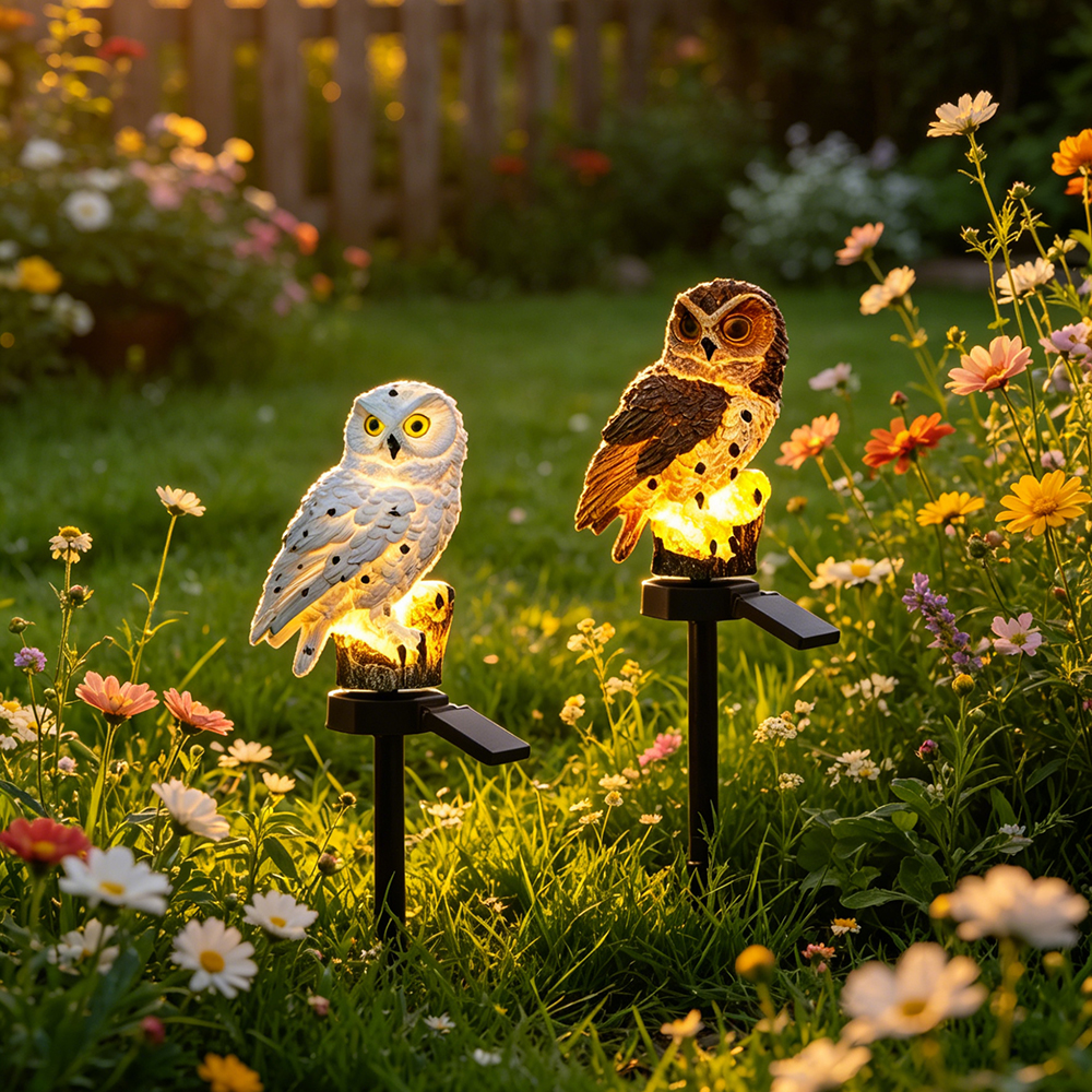 Owl Solar Light, Resin Owl Gro - Lighting Decoration Outdoor reseña y precio