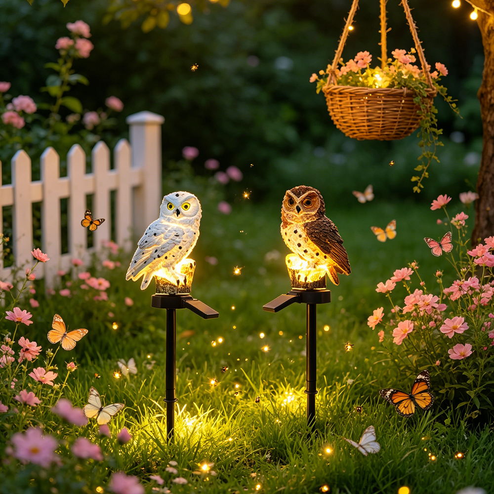Owl Solar Light, Resin Owl Gro - Lighting Decoration Outdoor reseña y precio