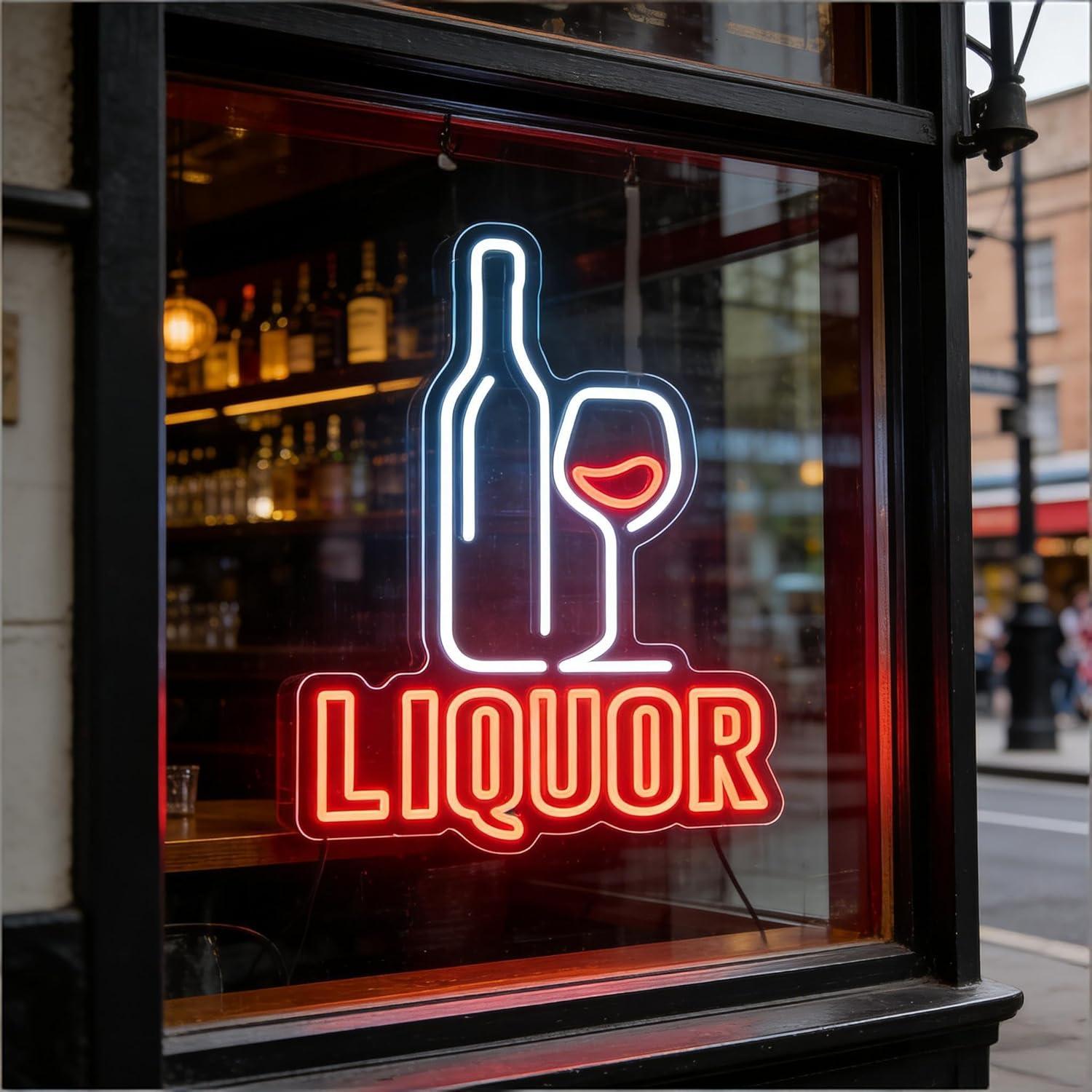 Liquor Neon Sign USB Dimmable  - Restaurant Lighting Decoration reseña y precio