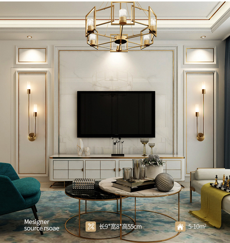 Retro Background Living Room A - Decor Lighting Lamps reseña y precio