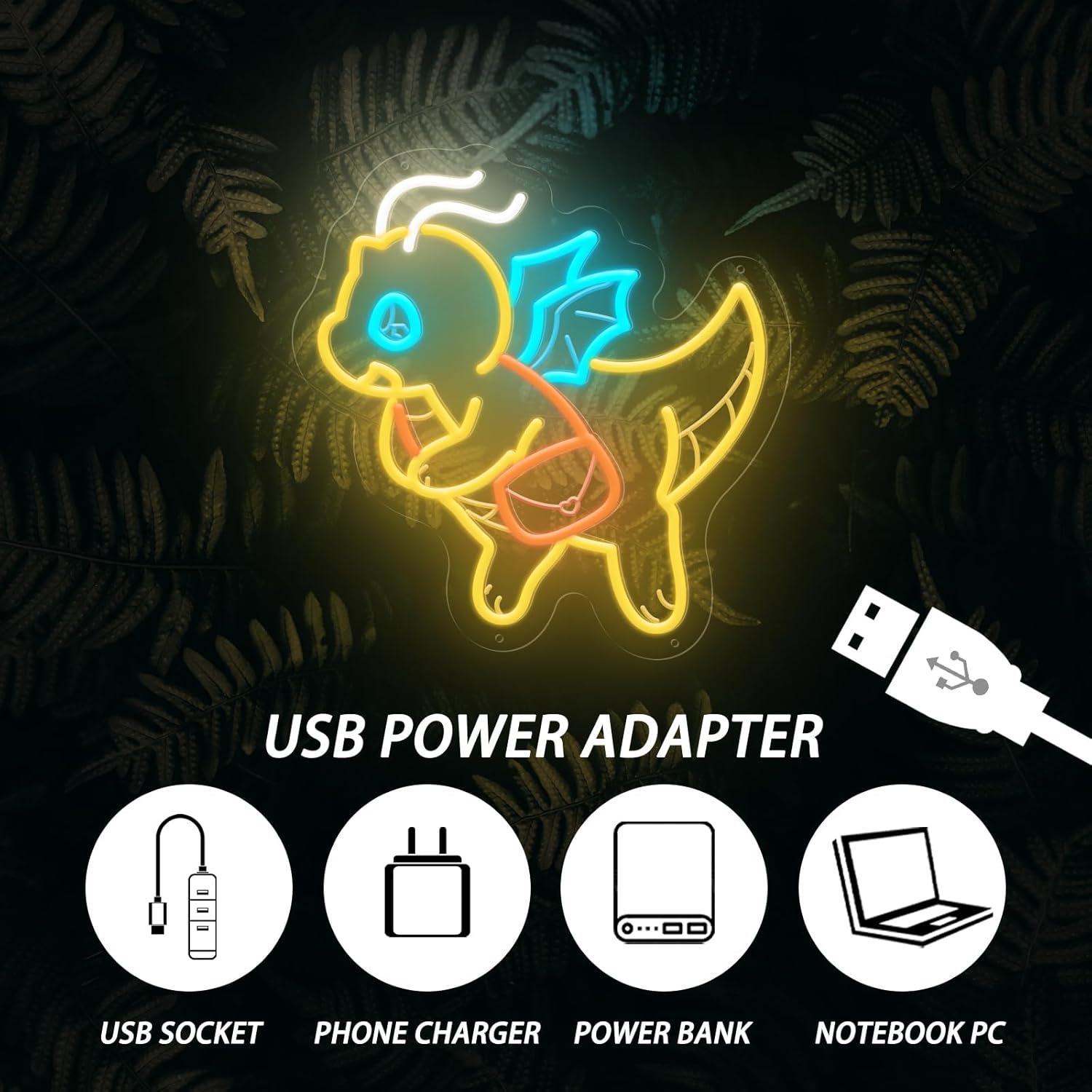 USB Dimmable Cute Dinosaur Neo - Outdoor Lighting Decor Ideas reseña y precio