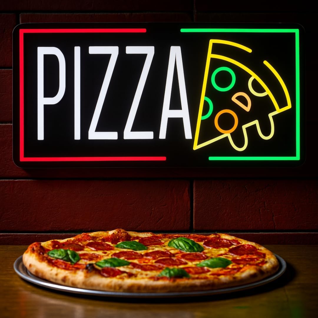 Pizza Neon Sign Business USB L - Restaurant Lighting Decoration reseña y precio