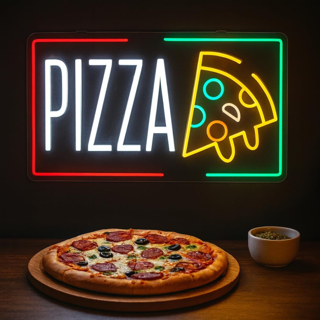 Pizza Neon Sign Business USB L - Restaurant Lighting Decoration reseña y precio
