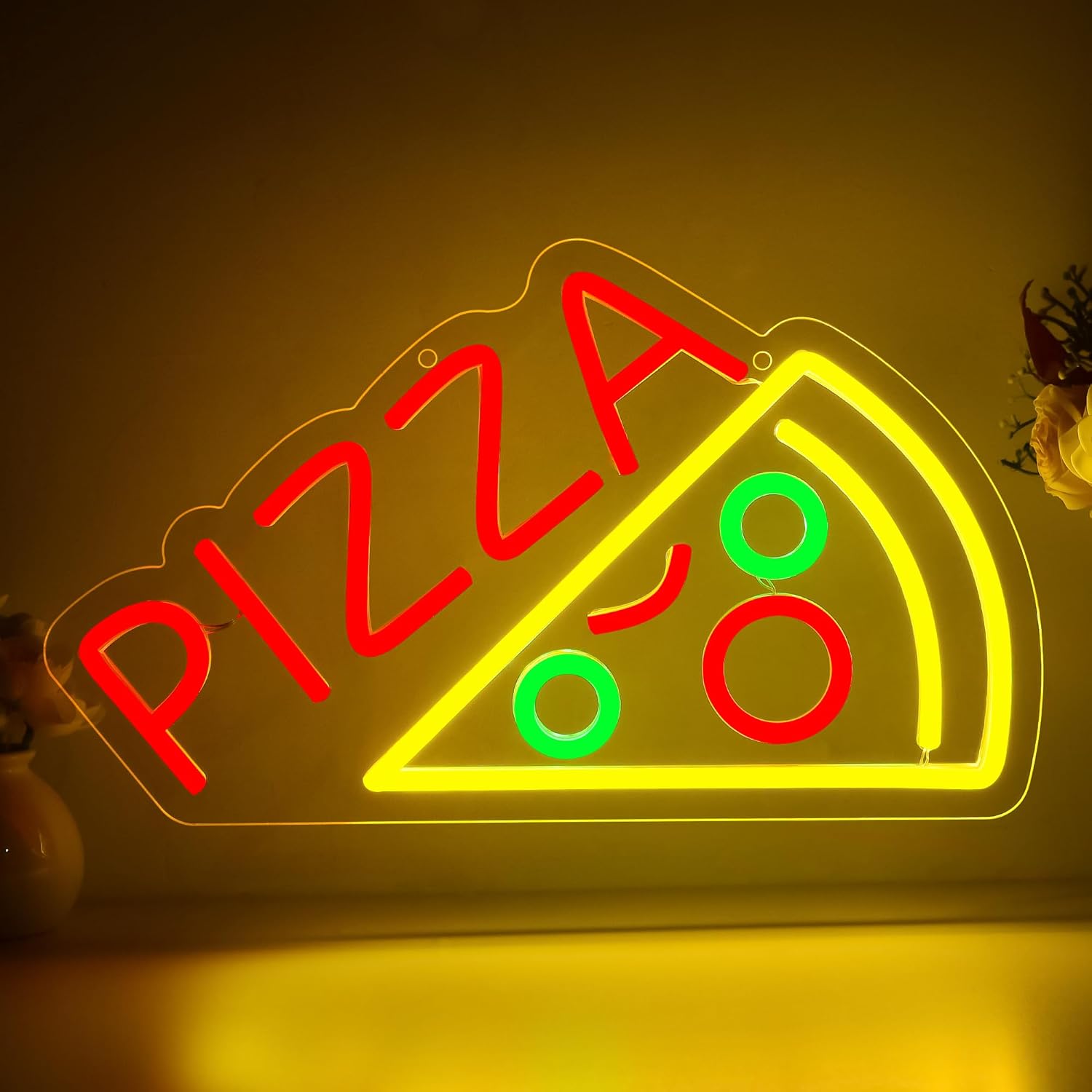 Pizza Neon Sign Business USB L - Restaurant Lighting Decoration reseña y precio