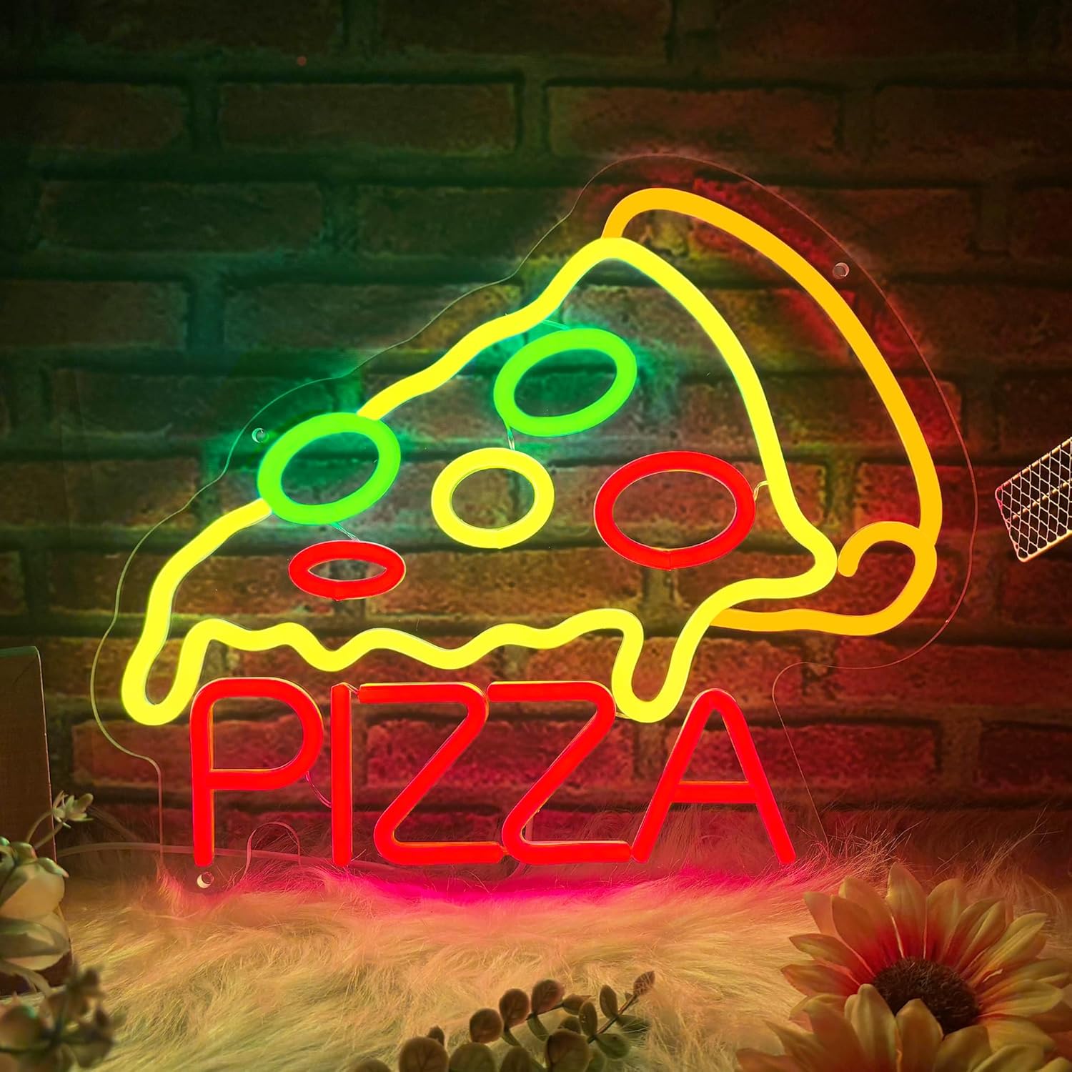 Pizza Neon Sign Business USB L - Restaurant Lighting Decoration reseña y precio