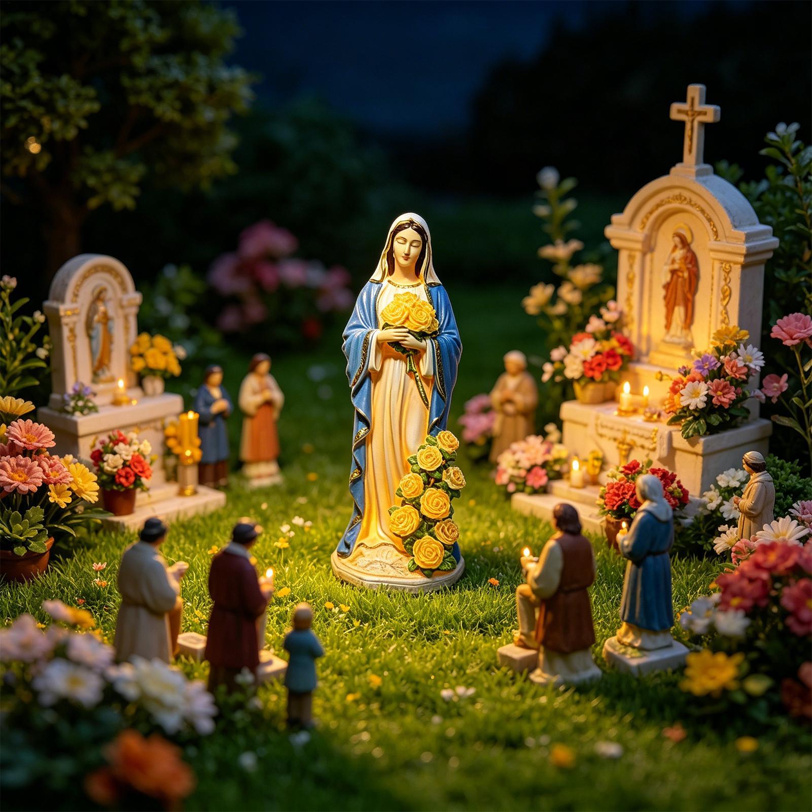 Virgin Mary Solar Statue Garde - Garden Lighting Decor reseña y precio