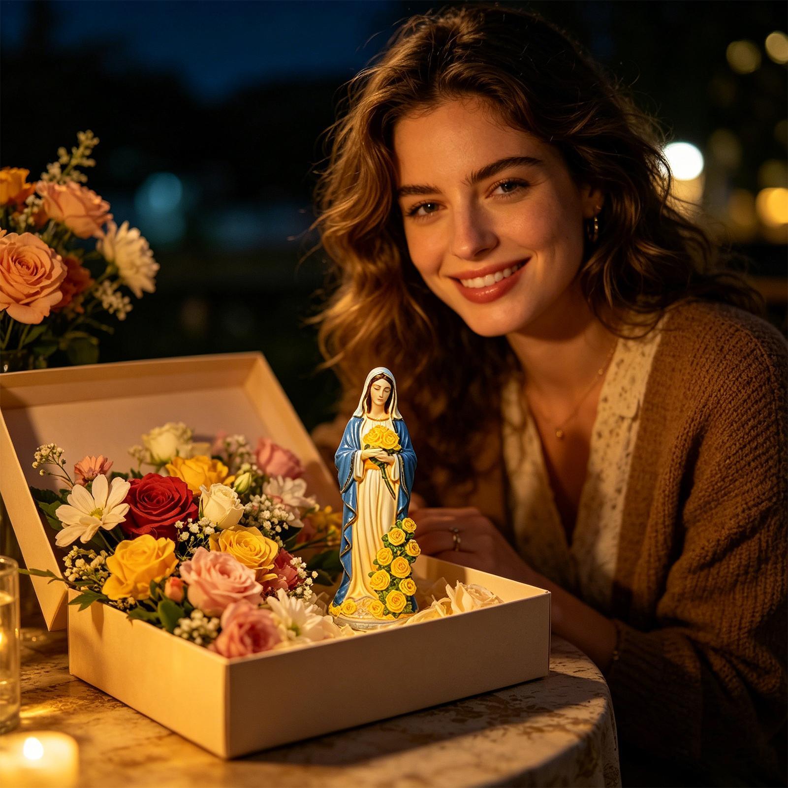 Virgin Mary Solar Statue Garde - Garden Lighting Decor reseña y precio