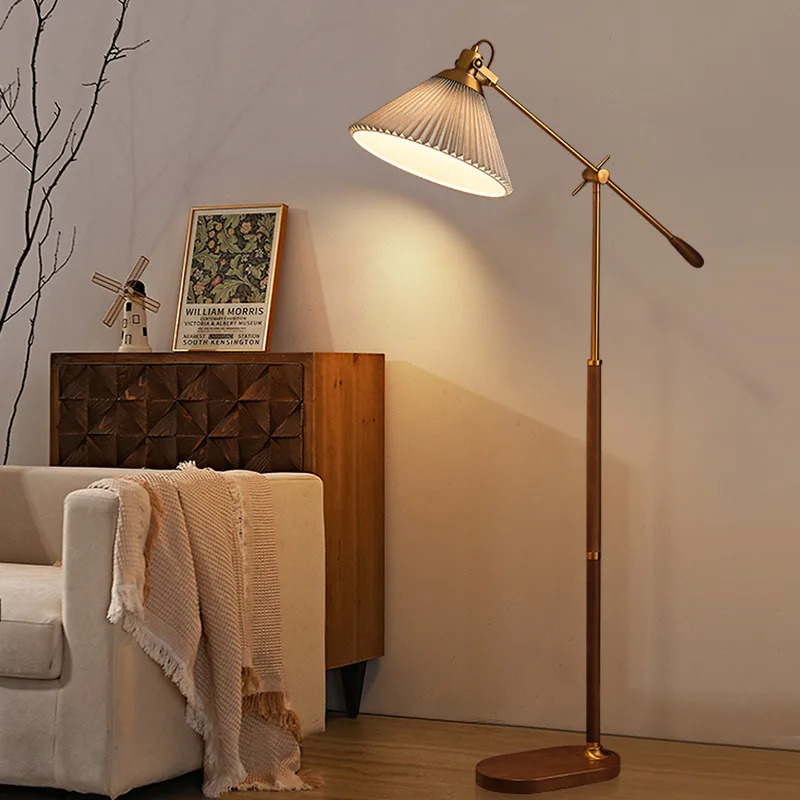Vintage Simple Wood Floor Lamp - Floor Lamp Tripod reseña y precio