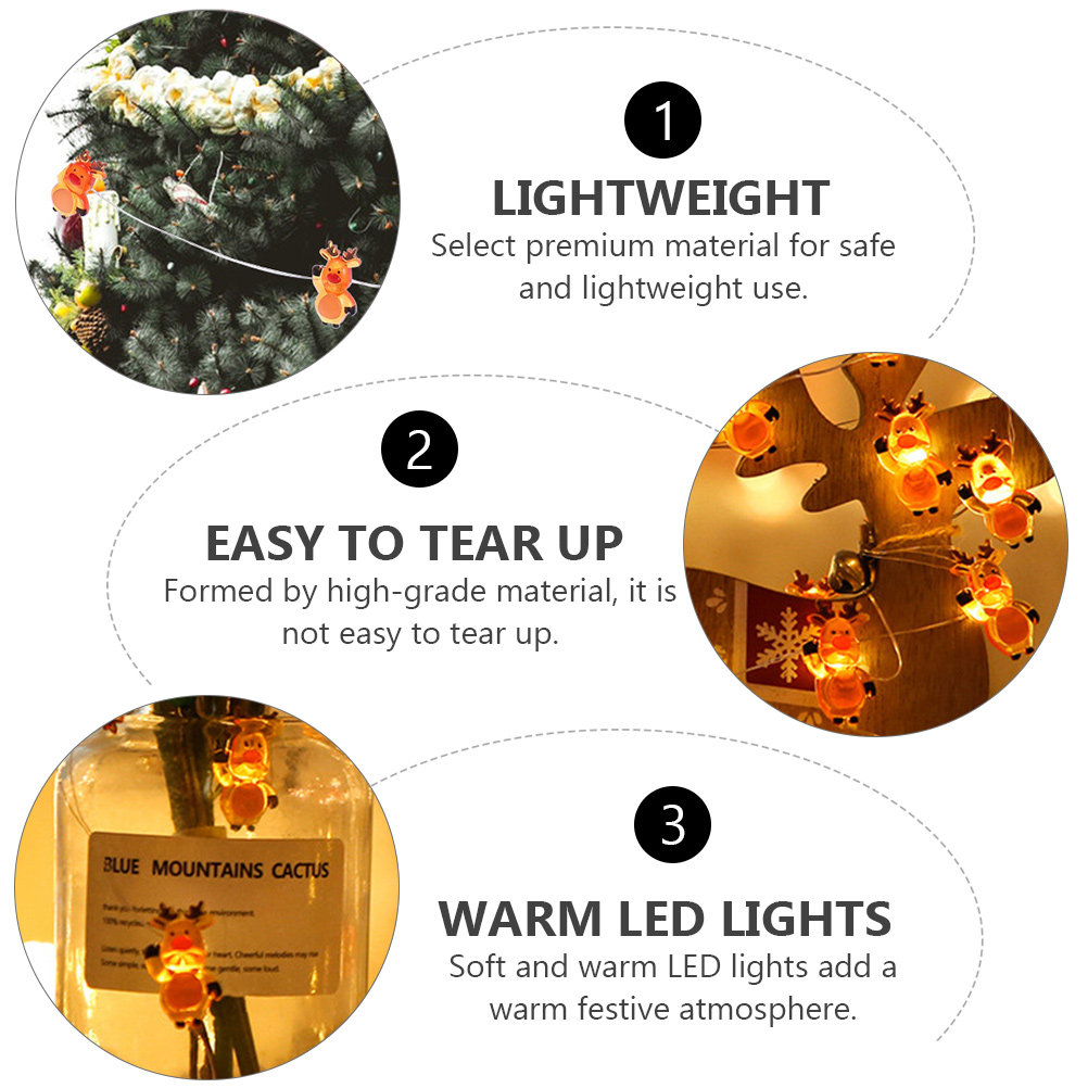 1Pcs Christmas Deer String Lig - Elements Lighting Decor reseña y precio