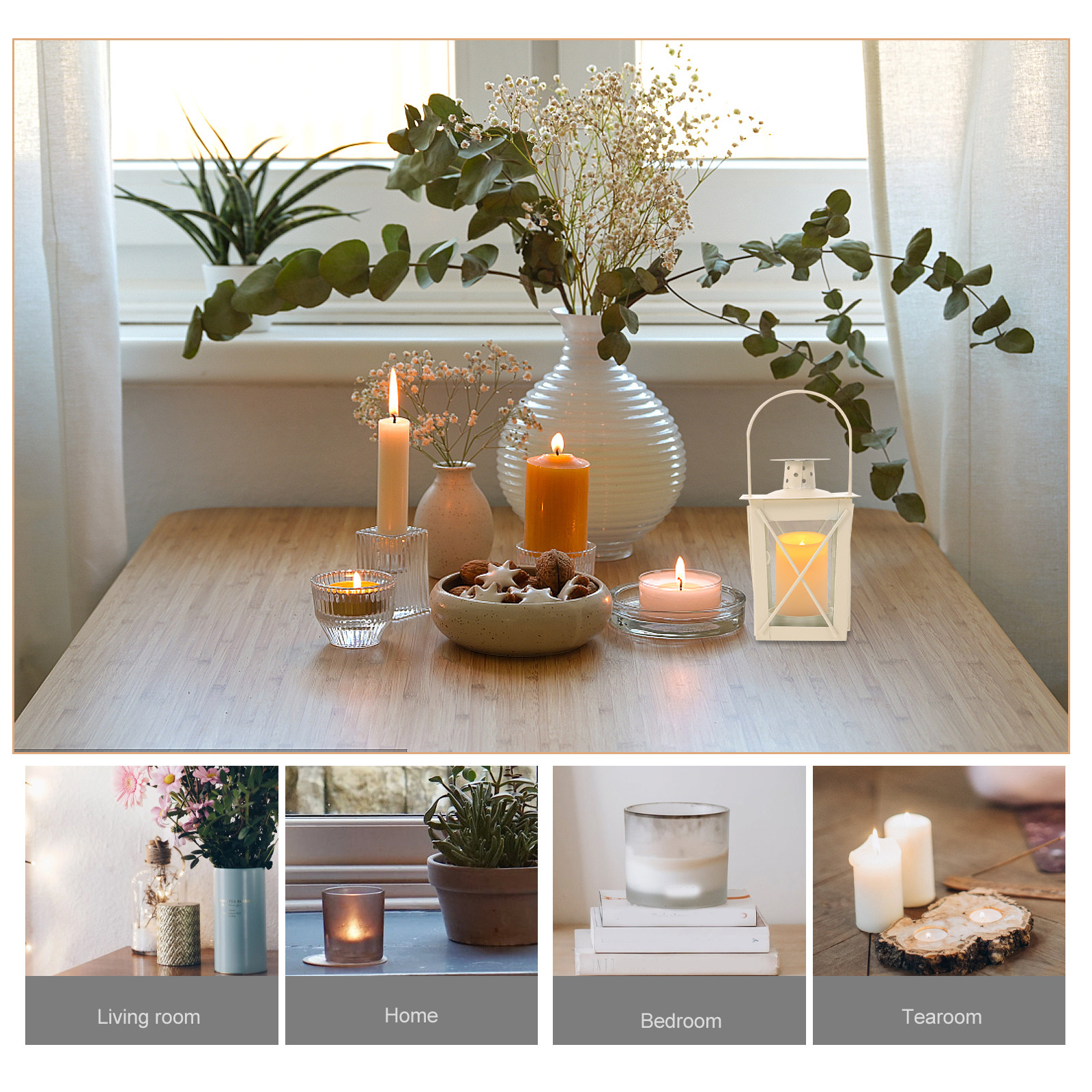 Iron Lantern Holder Stand for  - Outdoor Lighting Decor Ideas reseña y precio