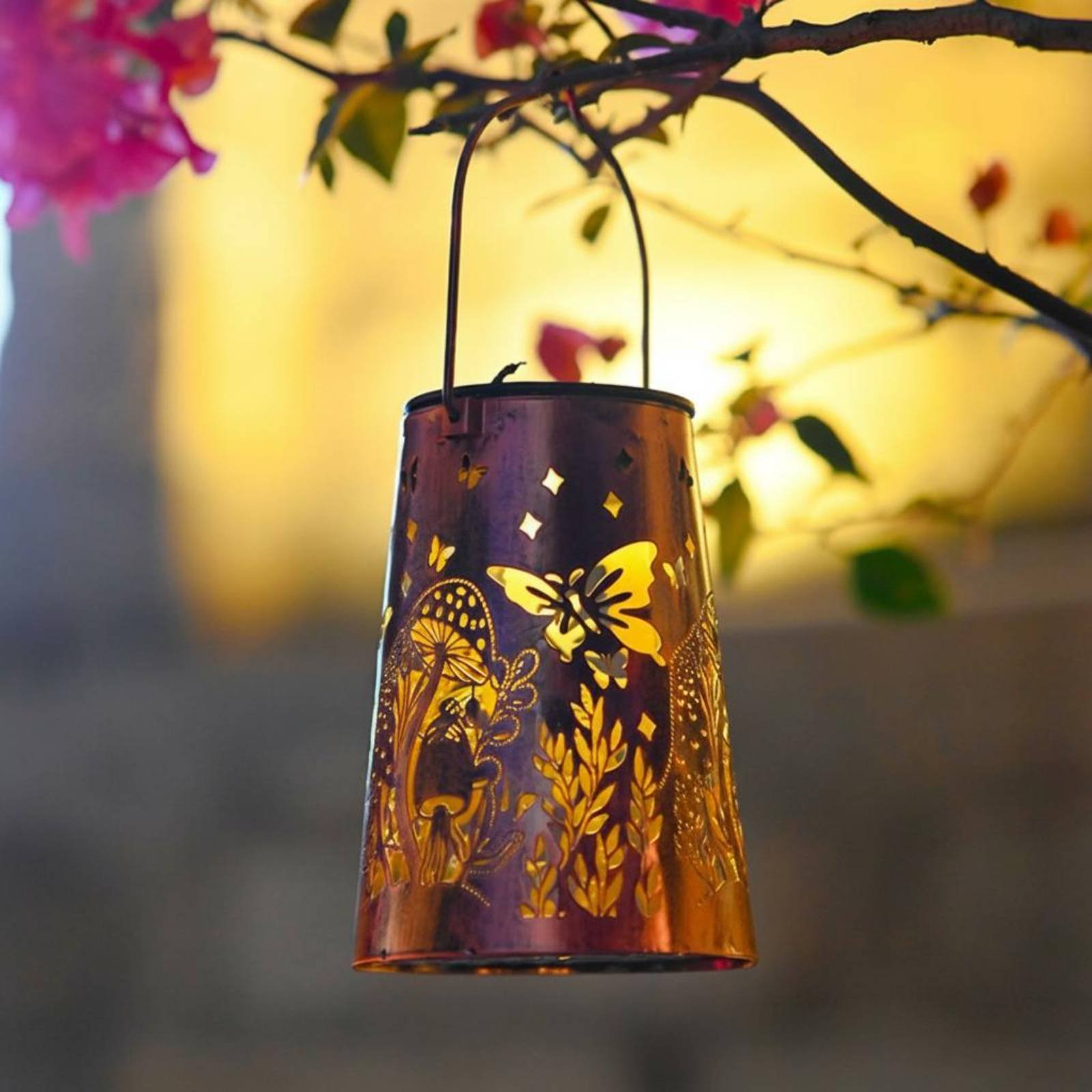 Floral Garden Lantern Pattern  - Garden Lighting Decor reseña y precio