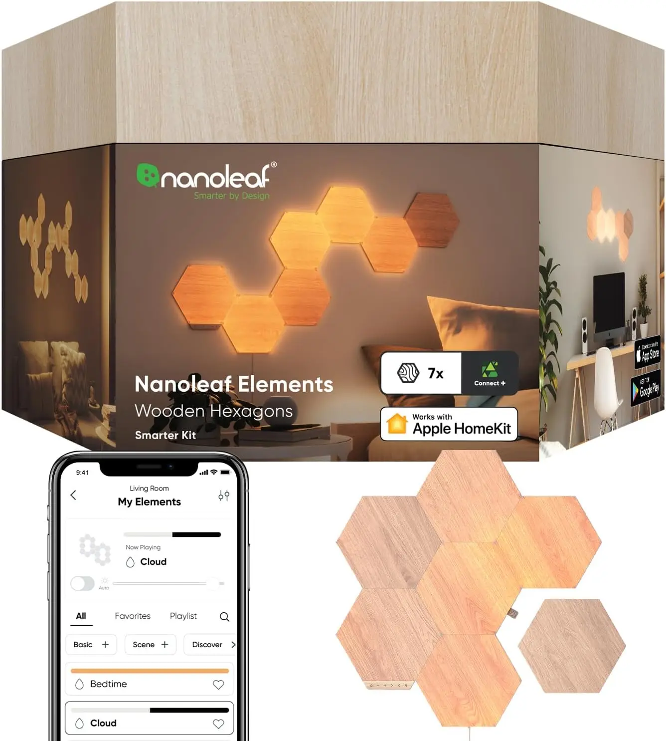 Elements Wood Look Smart Wall  - Elements Lighting Decor reseña y precio