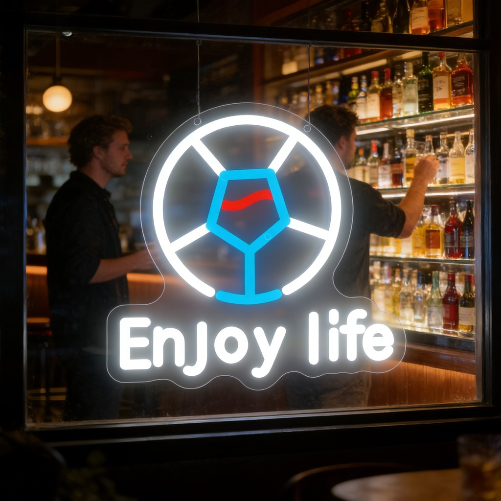 Enjoy Life Neon Sign LED Wall  - Outdoor Lighting Decor Ideas reseña y precio