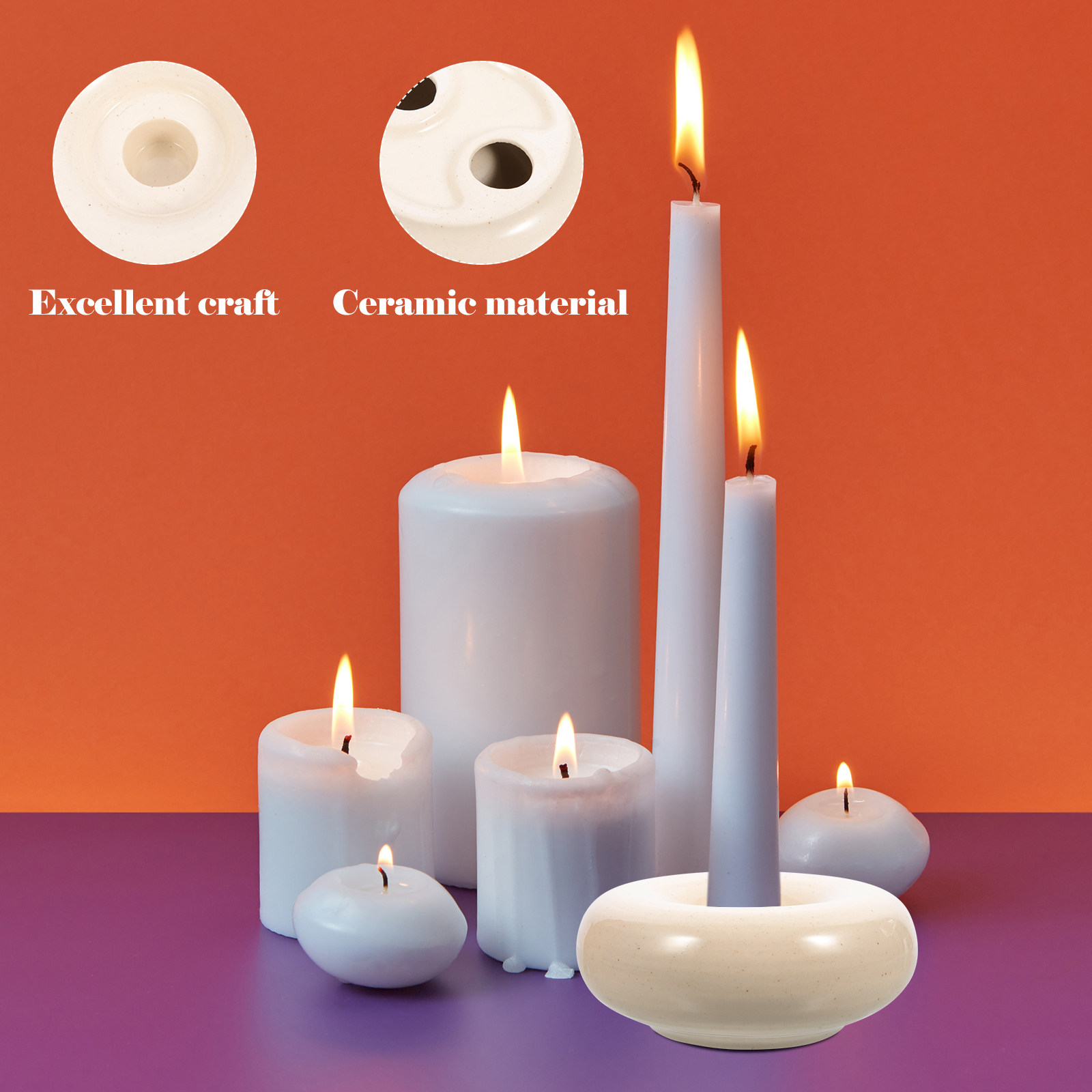 Ceramic Holder Decorative Cand - Vintage Lighting Decor reseña y precio