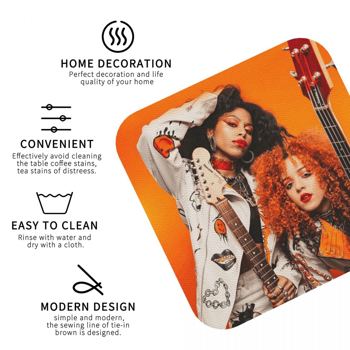 Nova Twins Coasters PVC Leathe - Nova Decor & Lighting Juletrelys reseña y precio
