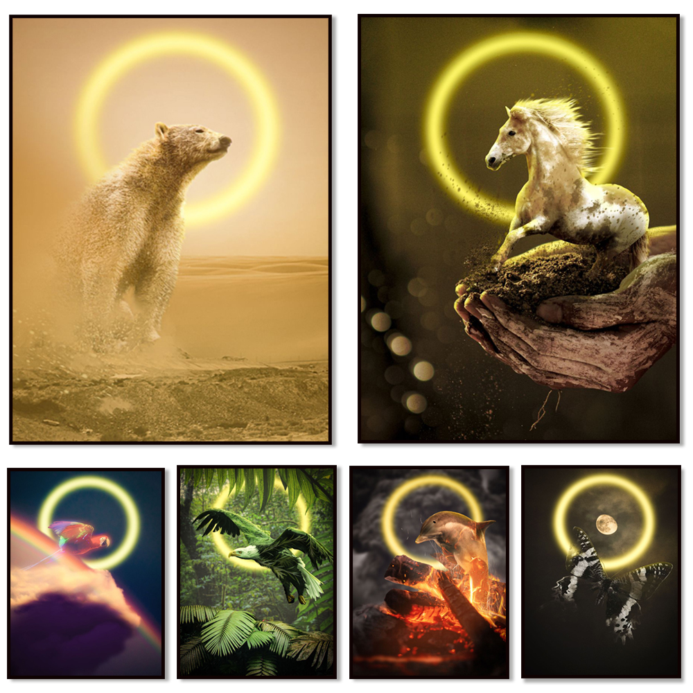 Elements eagle, wolf, dolphin, - Elements Lighting Decor reseña y precio
