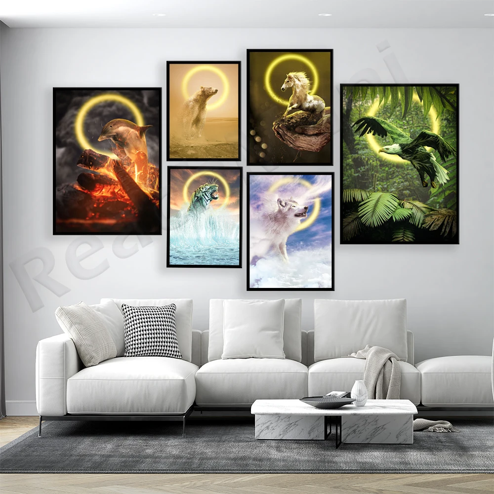 Elements eagle, wolf, dolphin, - Elements Lighting Decor reseña y precio