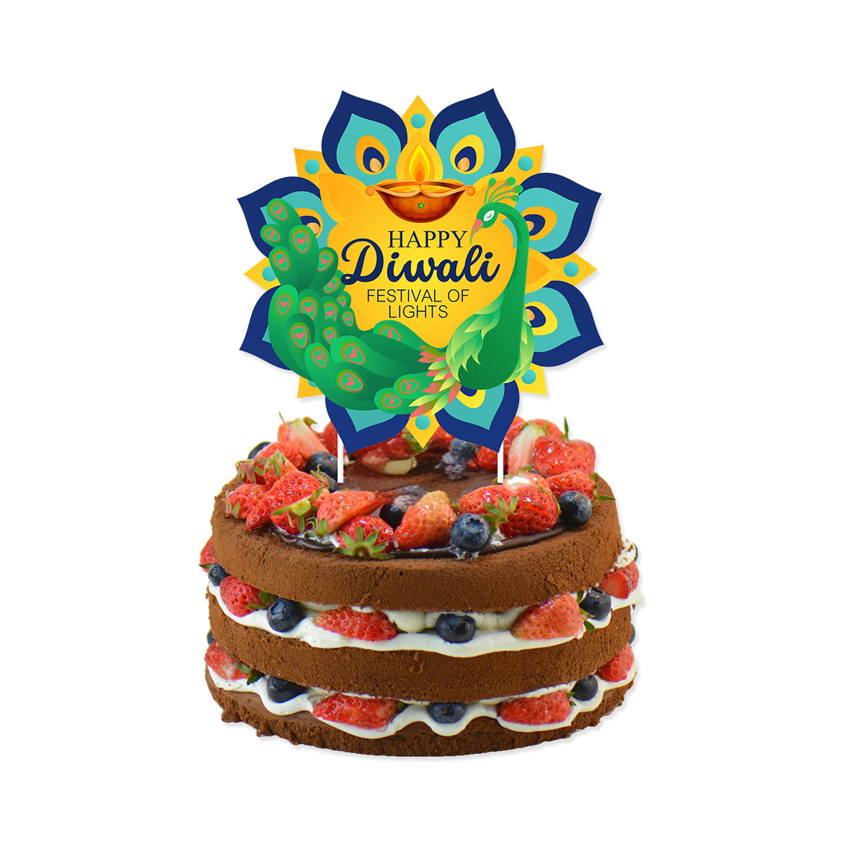 Diwali Theme Cake Decoration,H - Lighting Decoration For Diwali reseña y precio