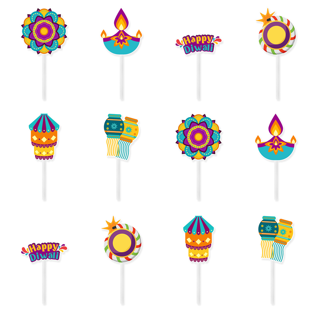 Diwali Theme Cake Decoration,H - Lighting Decoration For Diwali reseña y precio