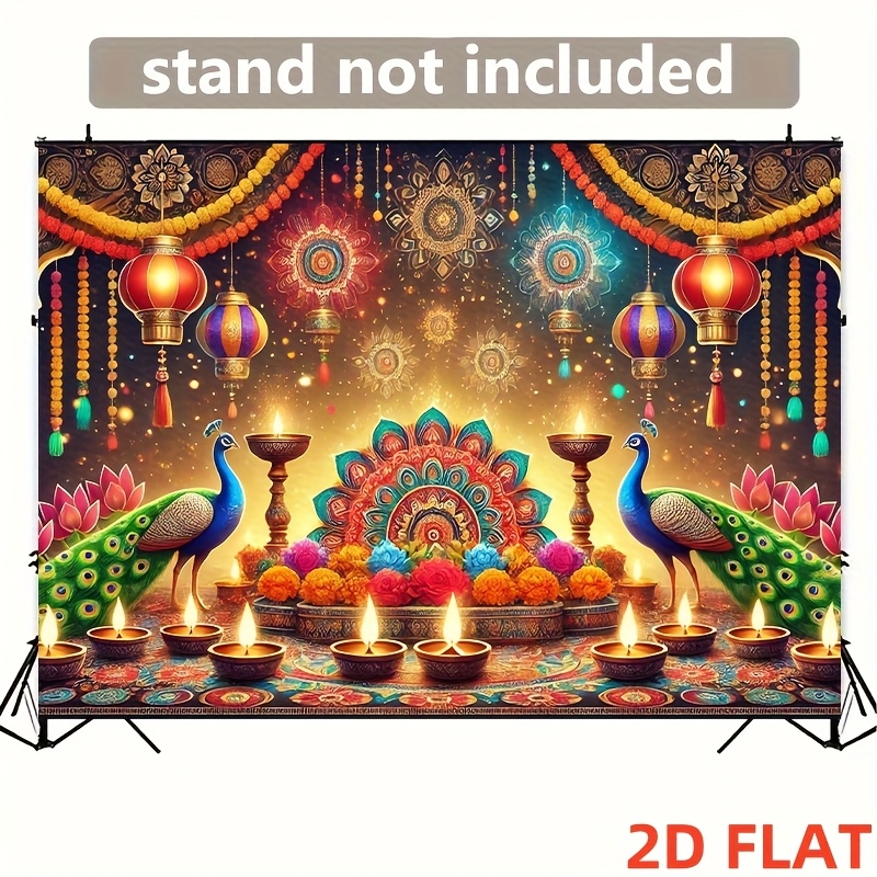 Diwali Peacock Lantern Tapestr - Lighting Decoration For Diwali reseña y precio