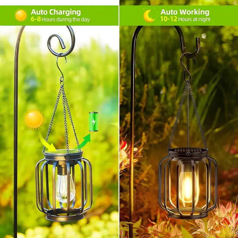 Solar Wrought Iron Lights Vint - Vintage Lighting Decor reseña y precio