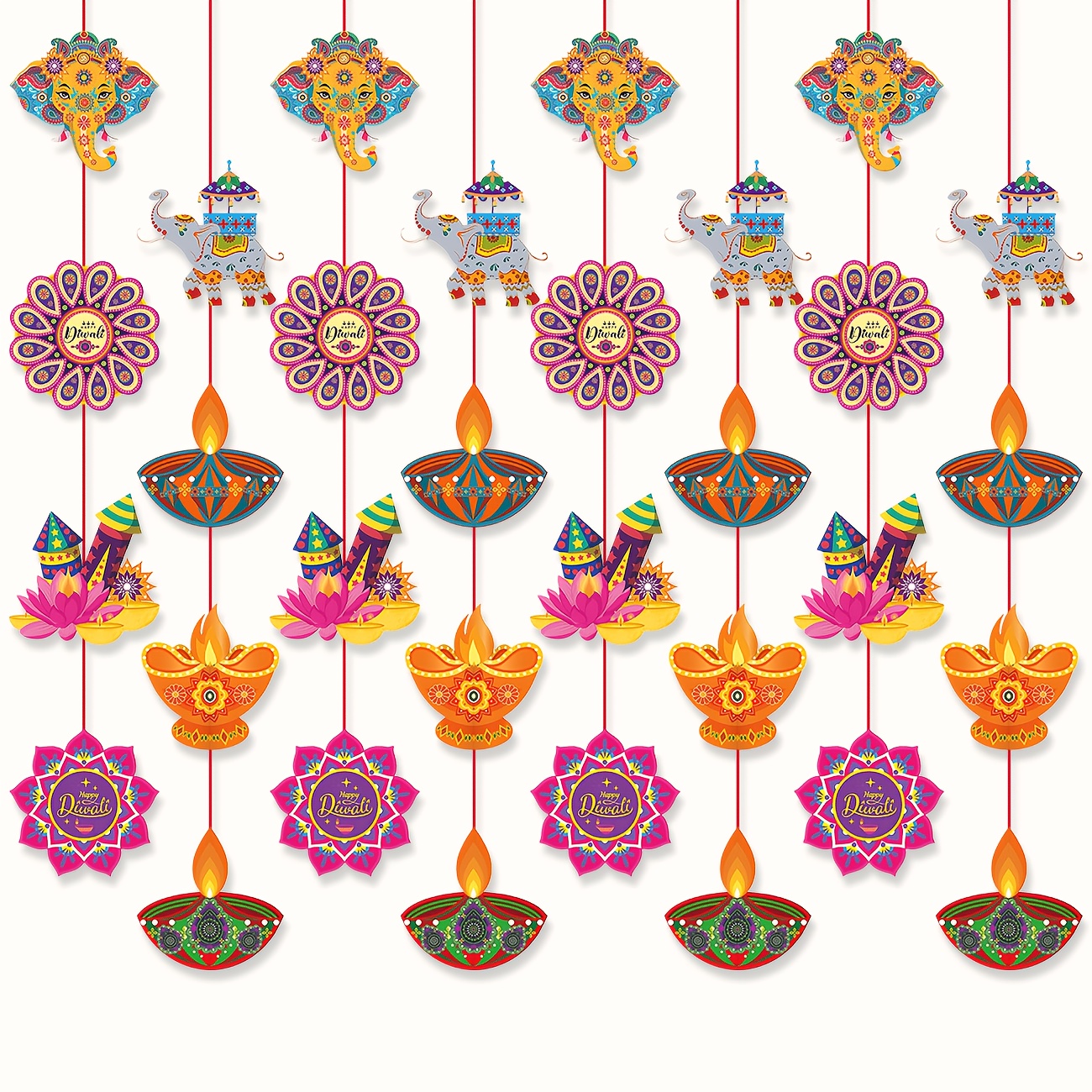 Happy Diwali Hanging Decoratio - Lighting Decoration For Diwali reseña y precio