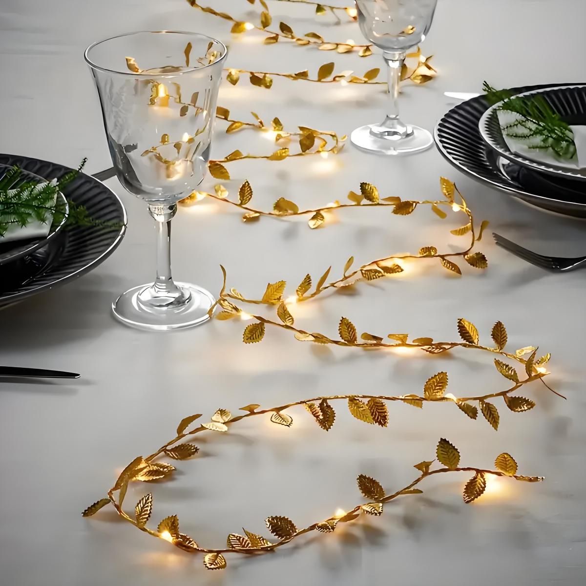 Led Romantic Golden Leaf Fairy - Lighting Decoration For Diwali reseña y precio