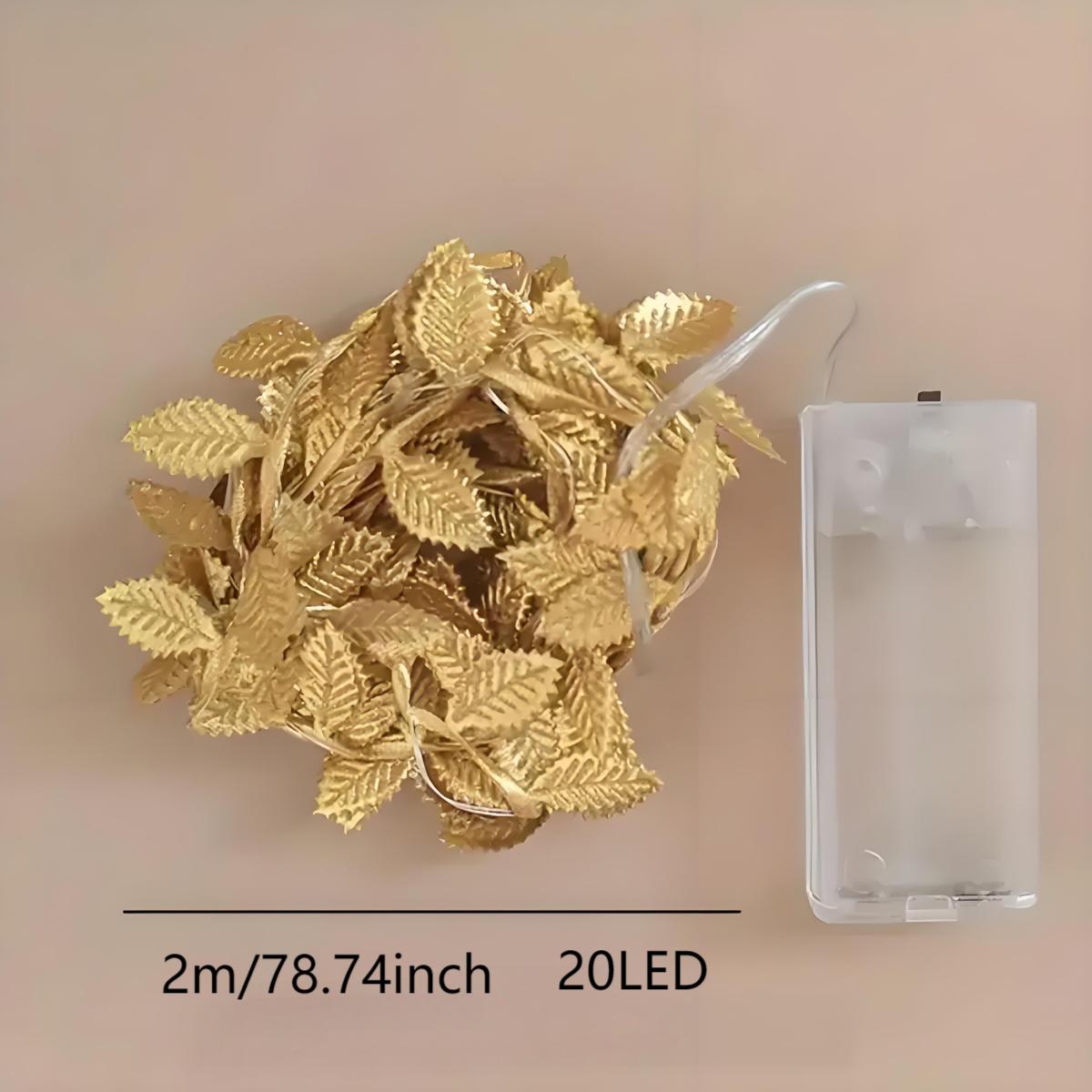 Led Romantic Golden Leaf Fairy - Lighting Decoration For Diwali reseña y precio
