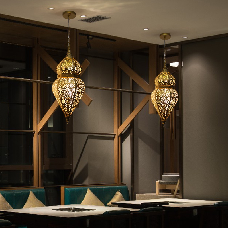 Modern Gold Wrought Iron Penda - Restaurant Lighting Decoration reseña y precio