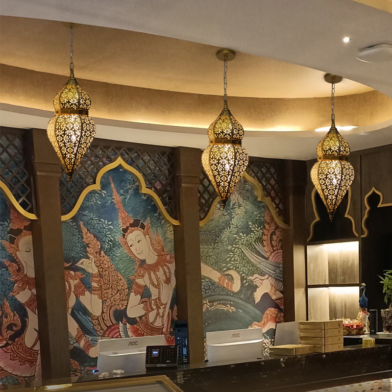 Modern Gold Wrought Iron Penda - Restaurant Lighting Decoration reseña y precio
