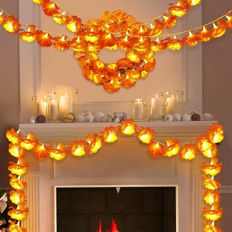 Mexican Marigold Artificial Fl - Lighting Decoration For Diwali reseña y precio