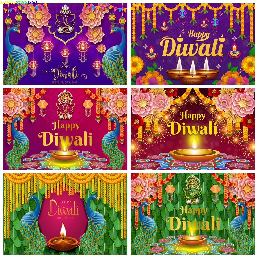 Happy Diwali Backdrop India Fe - Lighting Decoration For Diwali reseña y precio