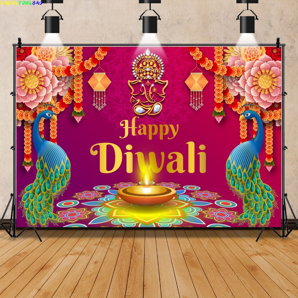 Happy Diwali Backdrop India Fe - Lighting Decoration For Diwali reseña y precio
