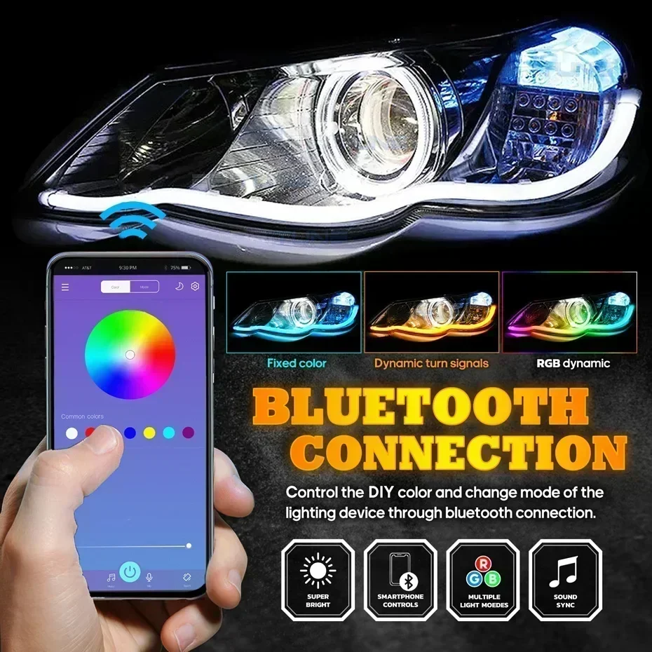 12V DRL Car LED Daytime Runnin - Lampu Lighting Decor reseña y precio